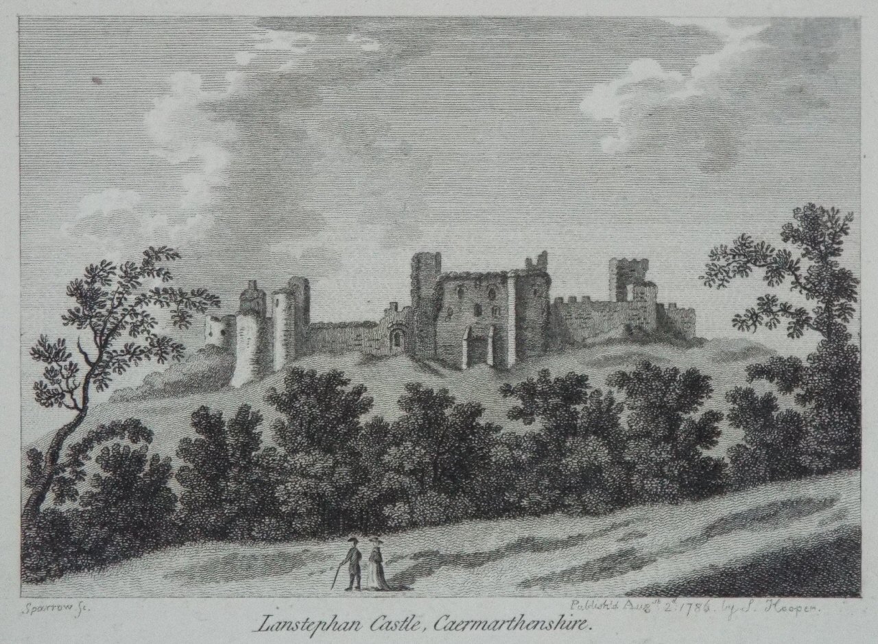 Print - Lanstephan Castle, Caermarthenshire. - 